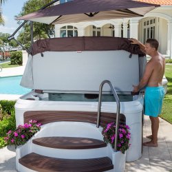 Cabana 2500 in White Diamond with Espresso Panels Cabana 2500 in White Diamond with Espresso Panels