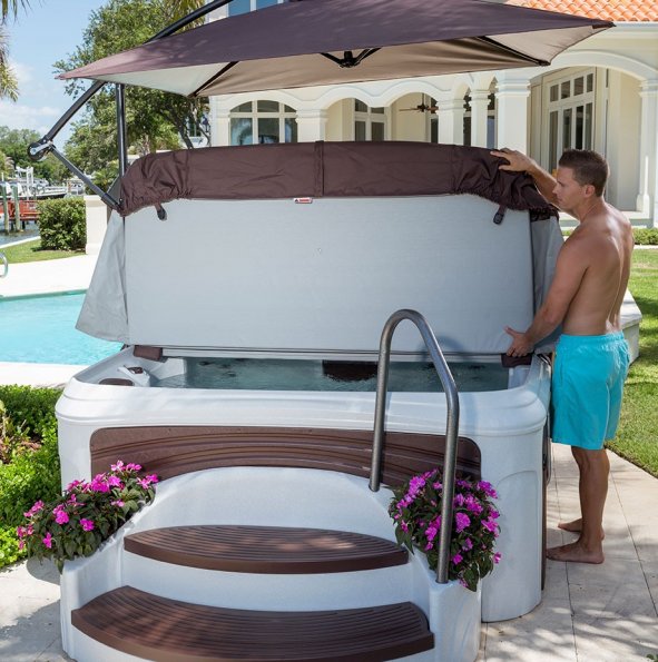 Cabana 2500 in White Diamond with Espresso Panels Cabana 2500 in White Diamond with Espresso Panels
